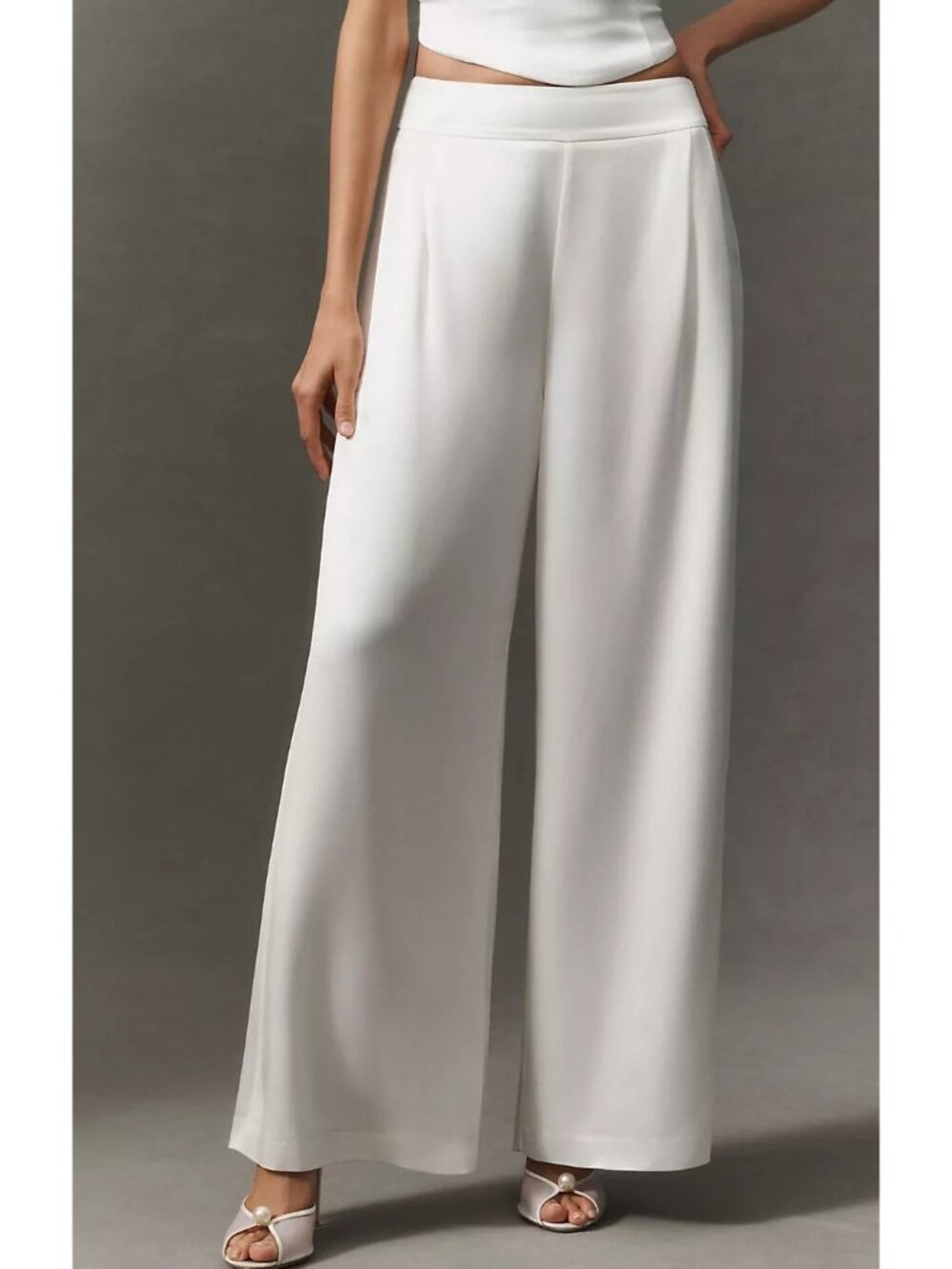 Women's - Anthropologie The Vienna Satin Wide-Leg Trousers by Mare Mare, Size XS